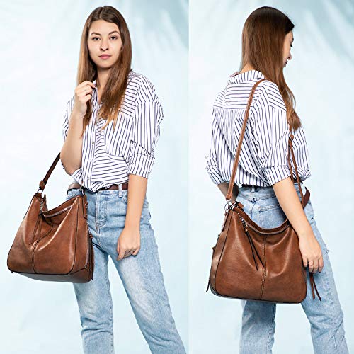 Realer Handbags For Women Hobo Bags Large Crossbody Shoulder Bag Vegan Faux Leather, With Holster/Wallet #TOP6
