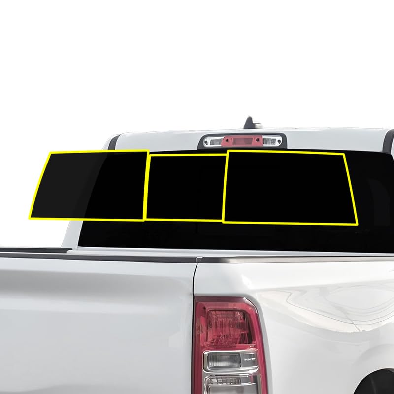 BOGAR TECH DESIGNS - Premium Nano Ceramic Precut Window Tint Film Kit Compatible with Ram 1500 Crew Cab 2019+ Rear Windshield, 5%