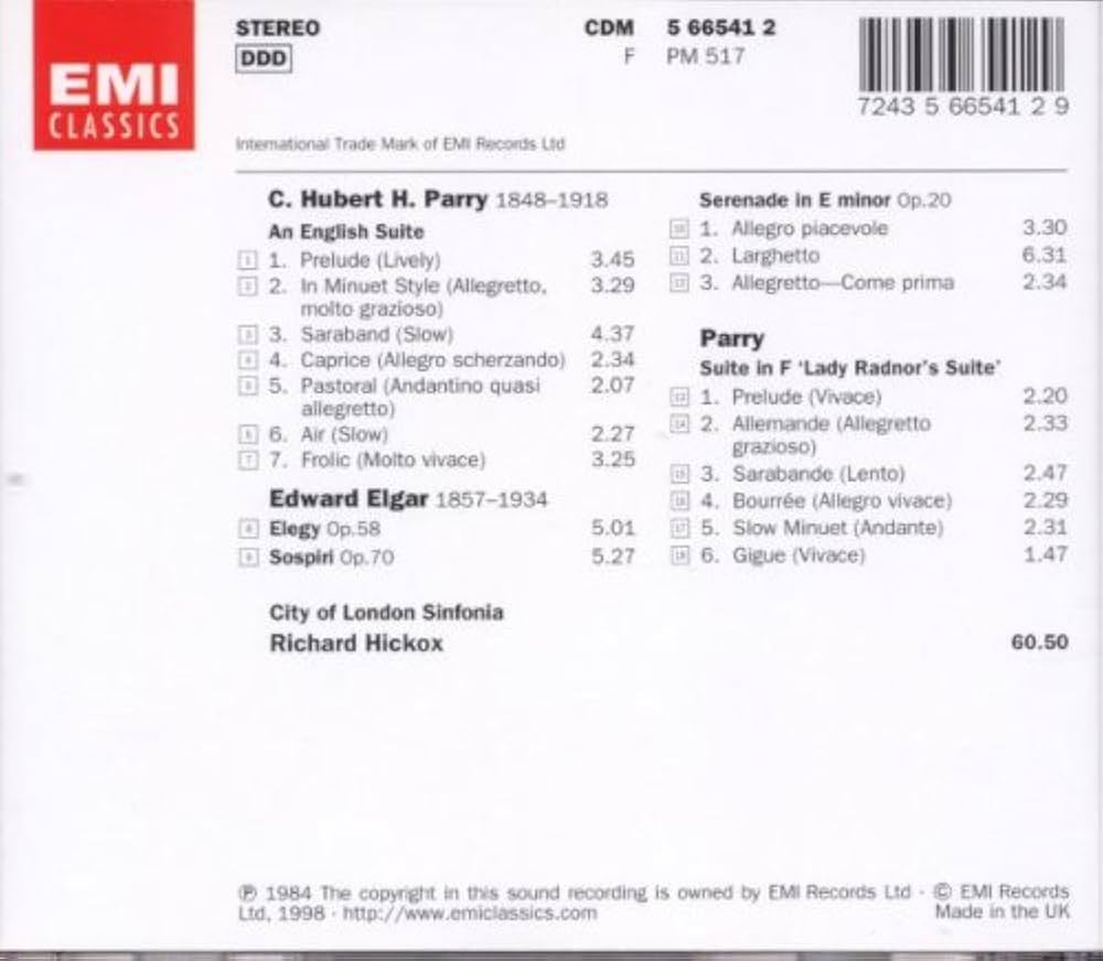 その他 Parry/Stanford/Elgar/Delius: E [CD] その他 Parry/Stanford/Elgar/Delius: E [CD] Parry/Stanford