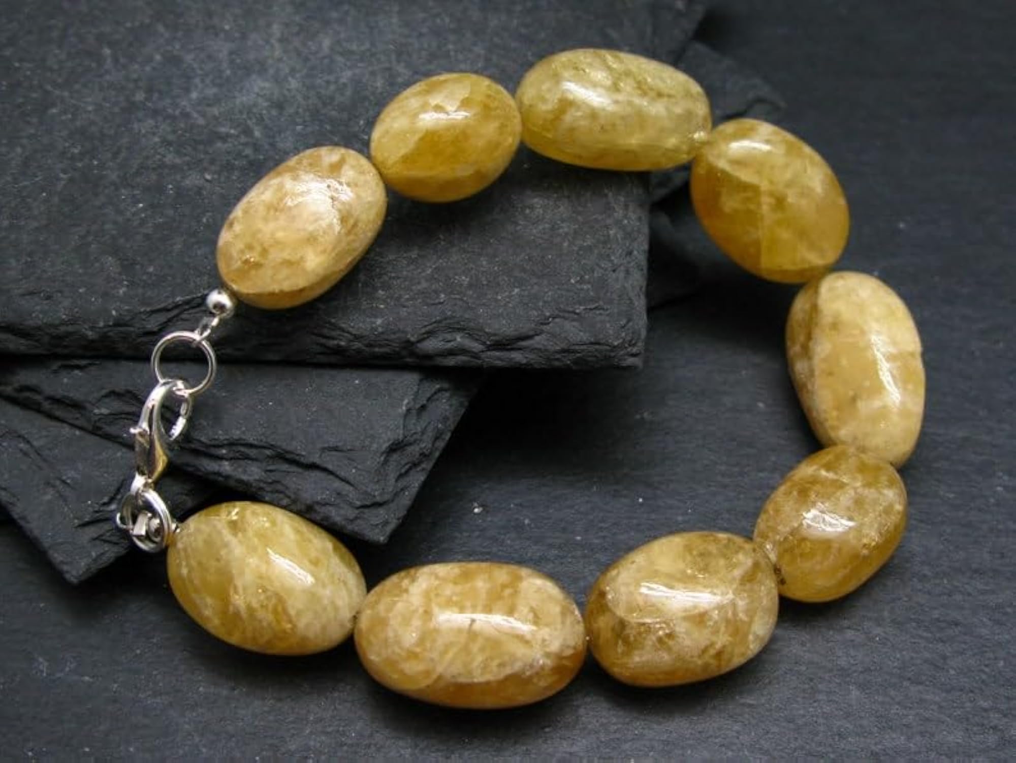 Agni Gold Danburite Bracelet with Silver Plated Clasp