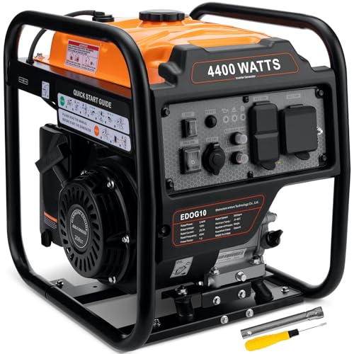 Oxseryn 4400-Watts Inverter Generator, Open Frame Generator Gas Powered, Emergency Home Backup, RV...