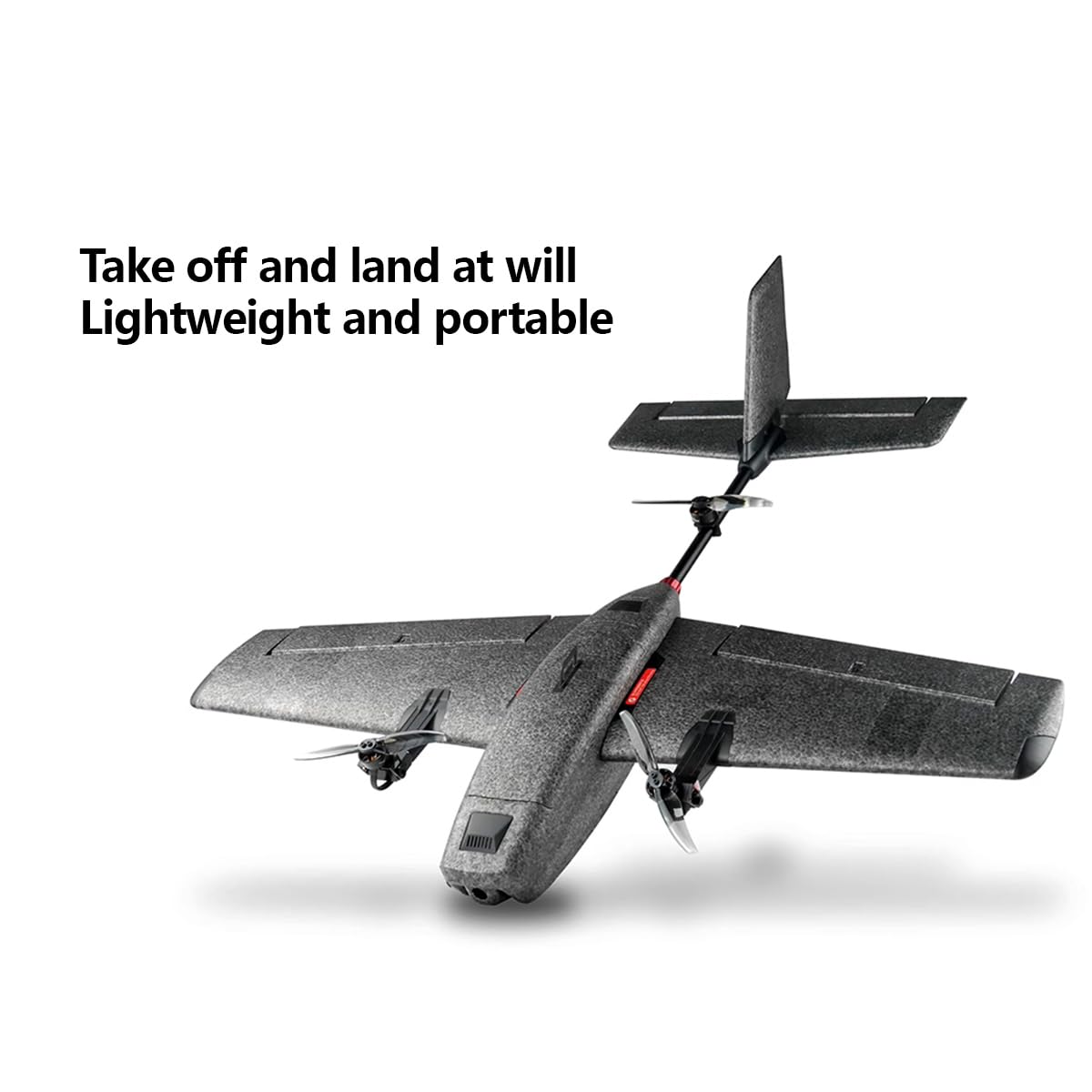 Aeroplano RC, design VTOL con doppio motore, costruzione in schiuma EPP, montaggio facile in 1 minuto, perfetto per volare all'aperto e regalo per adulti