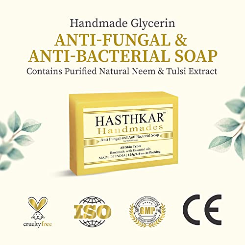 Image of byPureNaturals Hasthkar Handmades Handmade Anti Bacterial Protection Soap 125gm (Pack of 4)
