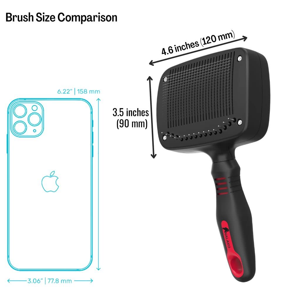 Cepillo de aseo autolimpiante para perros y gatos, peine para mascotas para desprendimiento de cabello, capa inferior y pelaje, combina el rastrillo y el rastrillo de la capa inferior en un