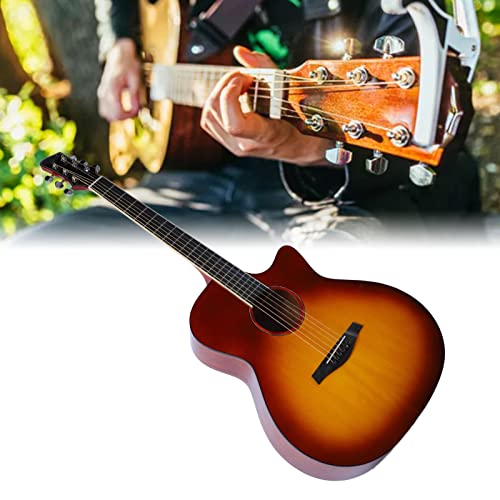 Guitare folk 41 pouces, guitare acoustique à son plus riche en épicéa et acajou à basse pression avec chiffon de nettoyage pour les mélomanes en voyage(Couleur du coucher du soleil) - Les Beatles, Paul McCartney, John Lennon, RIngo Starr, George Harrison Guitare folk 41 pouces, guitare acoustique à son plus riche en épicéa et acajou à basse pression avec chiffon de nettoyage pour les mélomanes en voyage(Couleur du coucher du soleil) – Image 6