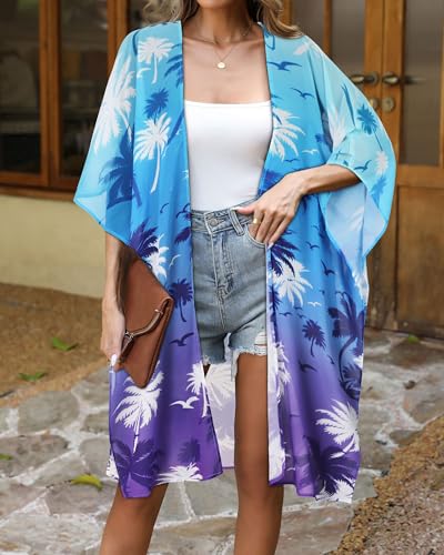 Image of Swimsuit Coverups for Women Sarong Beach Bikini Wrap Sheer Short Skirt Chiffon Scarf for Swimwear