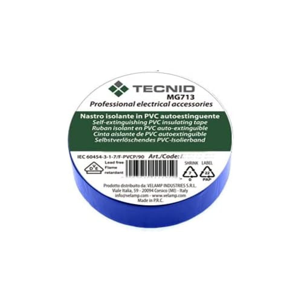 TECNID PVC Insulation Tape 0.12mm Thickness 15mm x 10m Blue
