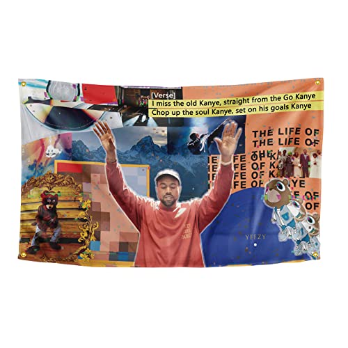 OOOYIY The Old Kanye Flag College Flags 35 Feet Funny Poster Banner Wall Outdoor Hanging Flag with 4 Brass Grommets for College