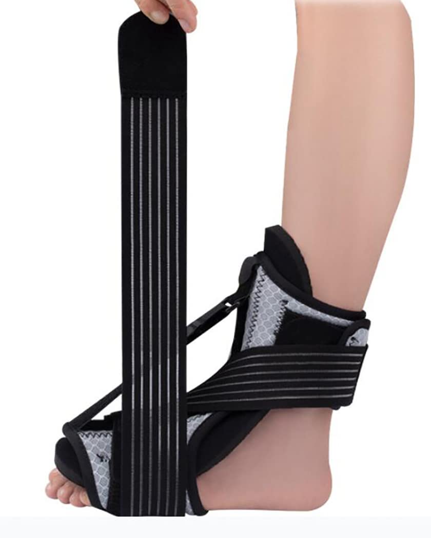 Fascitis Plantar soporte nocturno caída del pie inmovilizador ortopédico para dormir férula de soporte para estiramiento de tobillo con calcetines y bola de masaje