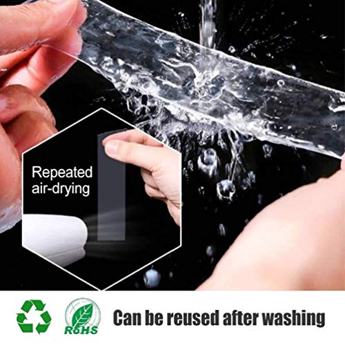 Removable Adhesive Nano Gel Tape - Double Sided Heavy Duty Traceless Tape For Wall,Kitchen,Carpet,Photo, Car Glass Fixing Home Decor And Diy Crafts By Honwally (3 Meters) Thickness:2Mm #TOP3