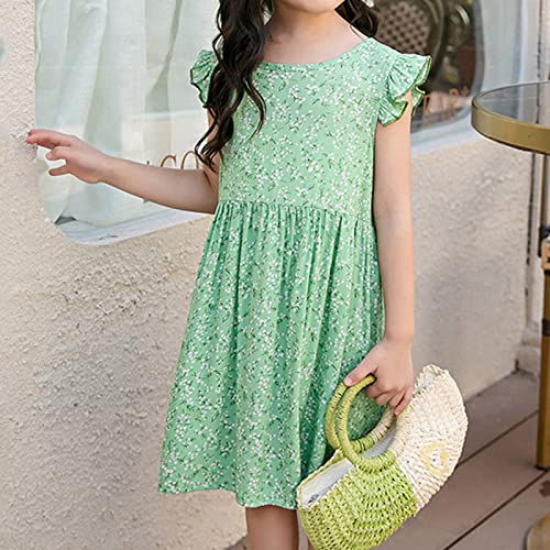 Generic Toddler Baby Girl Floral Dresses Sleeveless Spaghetti Straps Sundress Summer Clothes Outfits Independence Day3