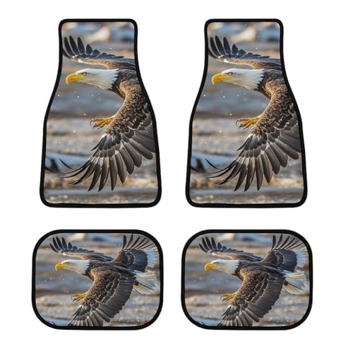 Tapis de sol antidérapants pour auto avec motif aigle