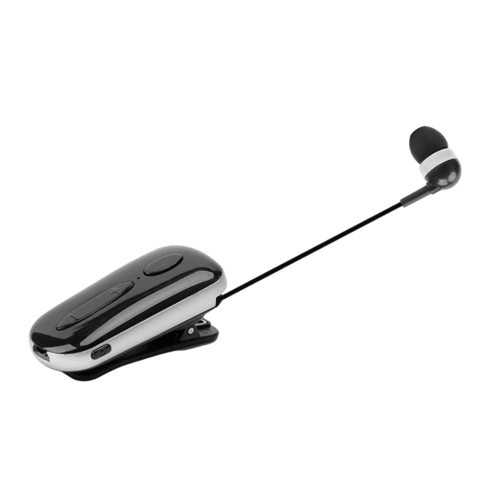 Auricolari Wireless Retrattili con Clip Professionali Cuffie Senza Fili Nere per Sport e Telefonate Chiare Design Compatto e Durevole