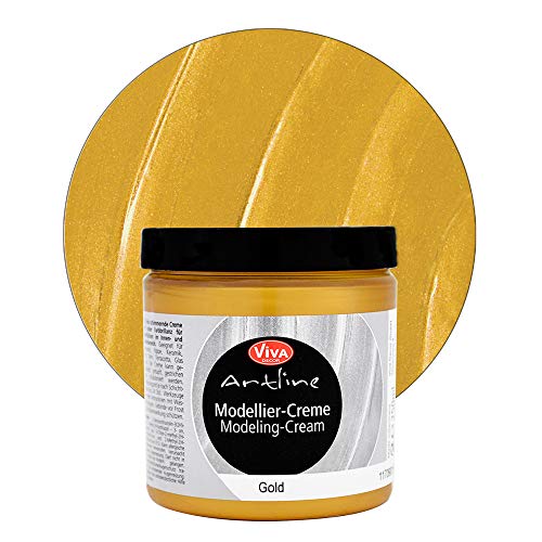 Viva Decor Modellier Creme Paste Paint 250ml - Metallic Gold 901