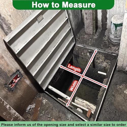 Lockable Stainless Steel Crawl Space Access Door - Decorative Manhole Cover for Backyard, Basement, & Pavement - Durable 16"x24" Water Well Cover, Secure & Stylish Solution