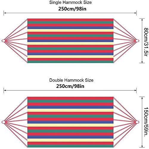 Hammock Camping Hammocks Double & Single - Hammocks For Indoor Outdoor Backpacking Survival & Travel, Portable (250X80Cm/Red) #TOP2