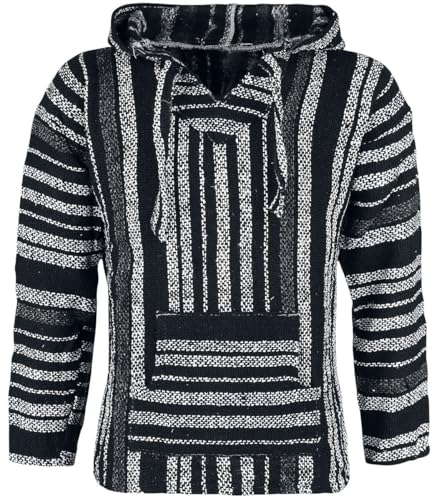 Peyote Mexican Hood Männer Kapuzenpullover schwarz/grau M