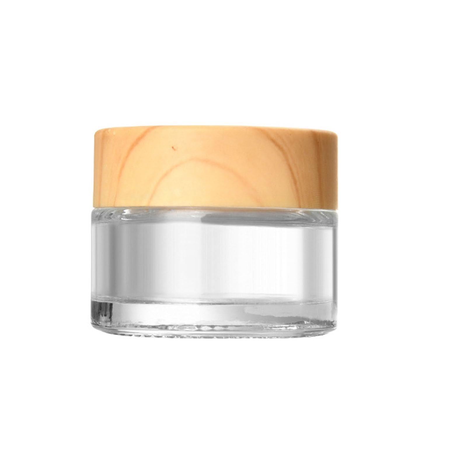 1PC Round Glass Jars with Leakproof Lids Empty Glass Sample Jars for Makeup Face Cream Eye Cream Lip Balm Tool Makeup Sample Container