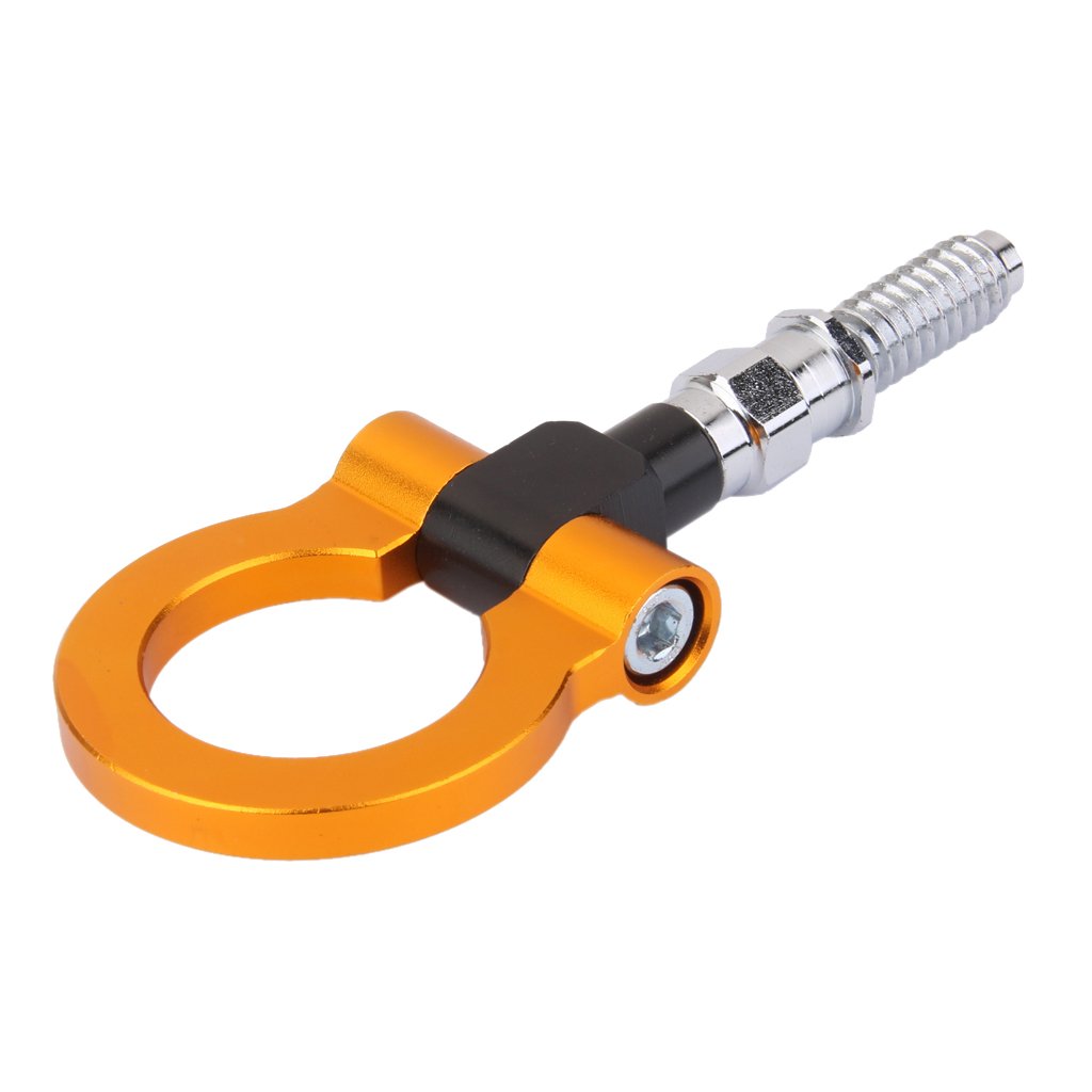 Abschlepphaken für Anhänger, Aluminium, eloxiert, vorne oder hinten, Orange, 2 Stück