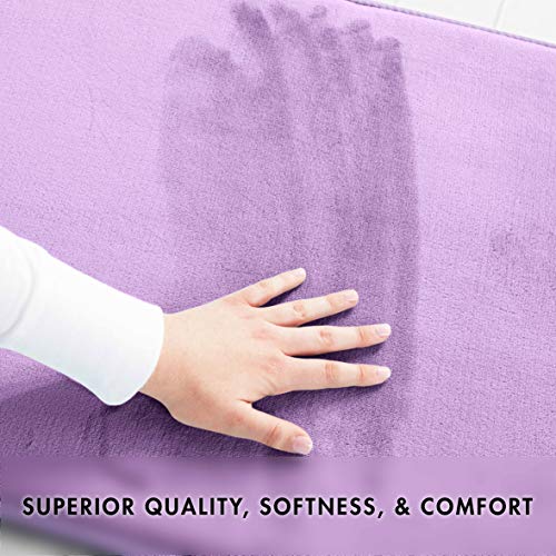 Genteele Memory Foam Bath Mat Non Slip Absorbent Super Cozy Velvet