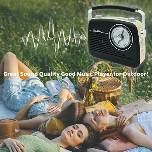 Radio portátil retro AM FM SW con MP3 y Bluetooth miniatura 2