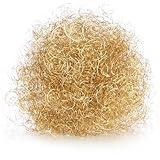 com-four® 40g Premium Engelshaar - feines metallisches Lametta für Adventskranz, Gesteck, Tannenbaum - weihnachtliche Tischdeko - Metall-Fäden für Bastelarbeiten (Metall - goldfarben)