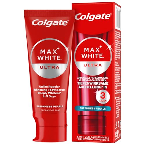 Colgate Zahnpasta Max White Ultra Freshness Pearls 50ml - Zahncreme für weißere Zähne & langanhaltende Frische