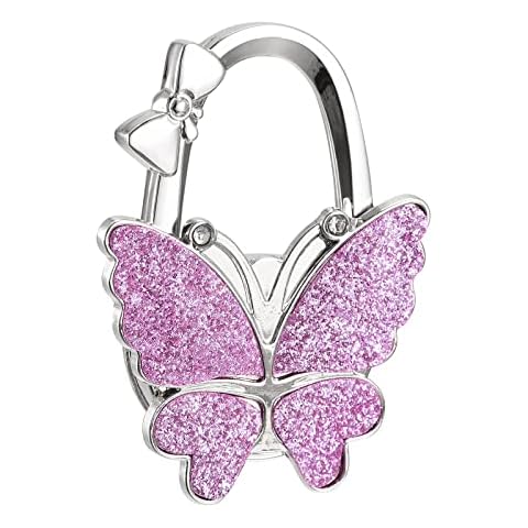 sourcing map Foldable Purse Hook in Purple Cover