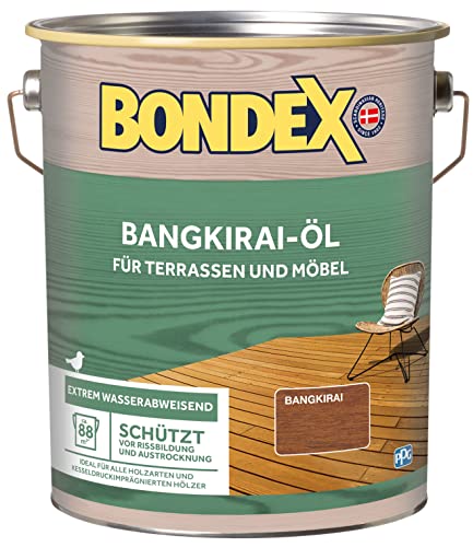 Bondex Bangkirai Öl - Holzöl - Natürliche Eigenfärbung - Witterungsbeständigkeit - UV-Schutz - Wasserabweisend - 88M - 4 L