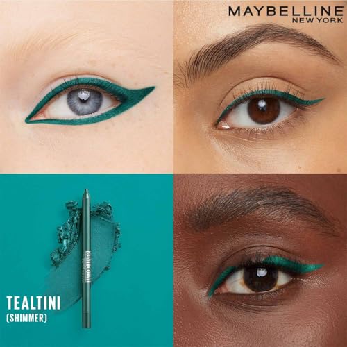 Image of Maybelline New York Tattoo Liner Gel Pencil, Sharpenable Eyeliner, Tealtini | Waterproof Eyeliner, 36H Wear, Shimmer finish, 1.2g