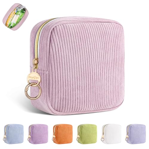 Image of Period Bag for Teen Girls, Corduroy Sanitary Napkin Storage Bag, Menstrual Pad Pouches Tampon Holder for Purse