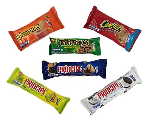 Marinela Principe Chocolate / Chocolate Blanco / Limon, Triki-Trakes, Polvorones and Canelitas Galletas Pack