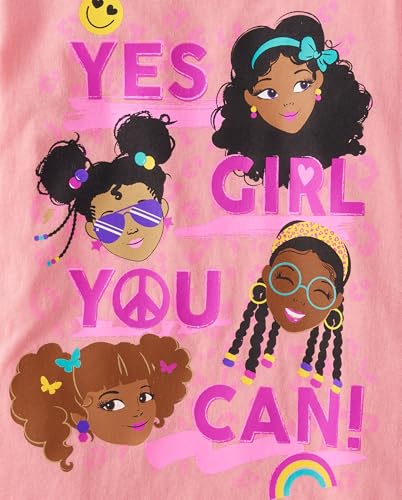 Image of The Children's Place Girls' All Holidays,Birthdays Short Sleeve Graphic T-Shirts,3 Pack