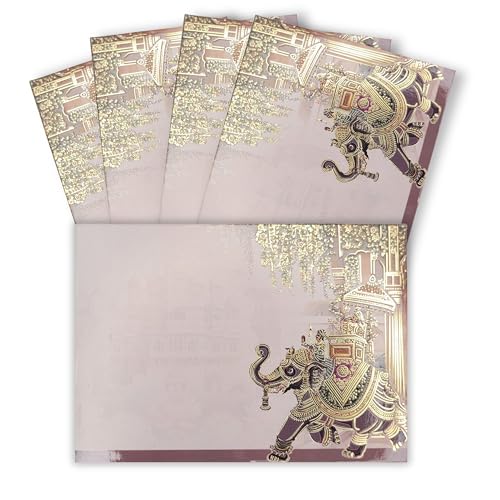 Image of Fonsie cash shagun Pocket small size (4.53 * 3.35 inches) fancy design envelopes pack of 100 for gifting money on wedding gift, baby shower gift, shagun, family gatherings, Elephant Mehal.