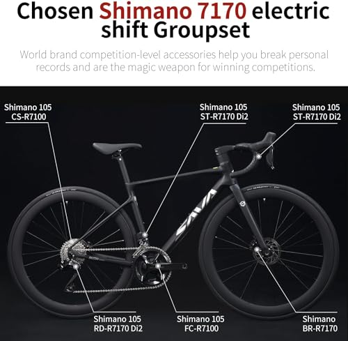 SAVADECK Carbon Road Bike Lightweight 24-Speed Shifting Road