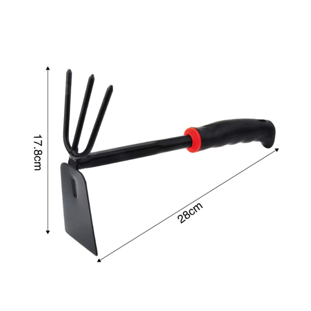 VILLCASE 6pezzi Pala Da Giardino in Ferro Piccola Pala Da Giardino Rastrello Doppio Lato Manico Antiscivolo Accessori Per Giardinaggio in Vaso Balcone e Casa