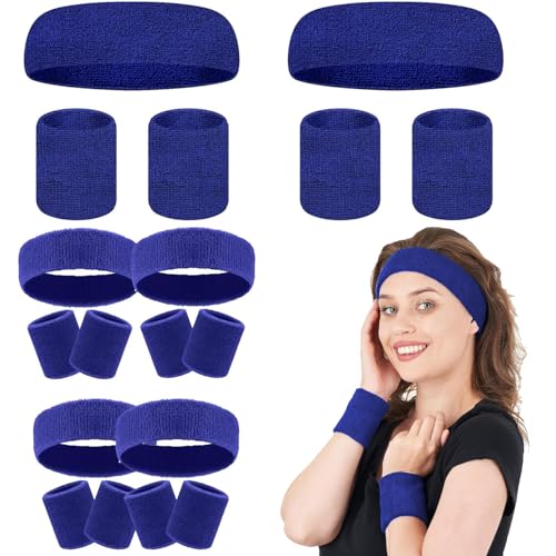 Muñequeras para el sudor y diadema deportiva de algodón para tus rutinas de yoga y correr