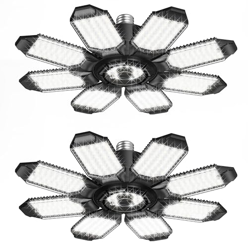 Craftersmark LED Garage Lights - 250W, 6500K, 25000LM Deformable LED