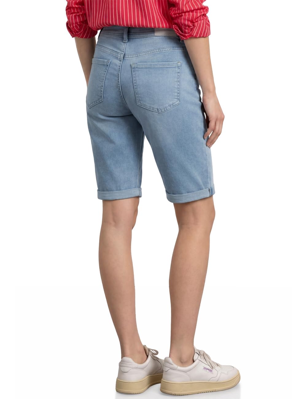 Street One Slim Leg Bermuda mit Turn-Up-Detail