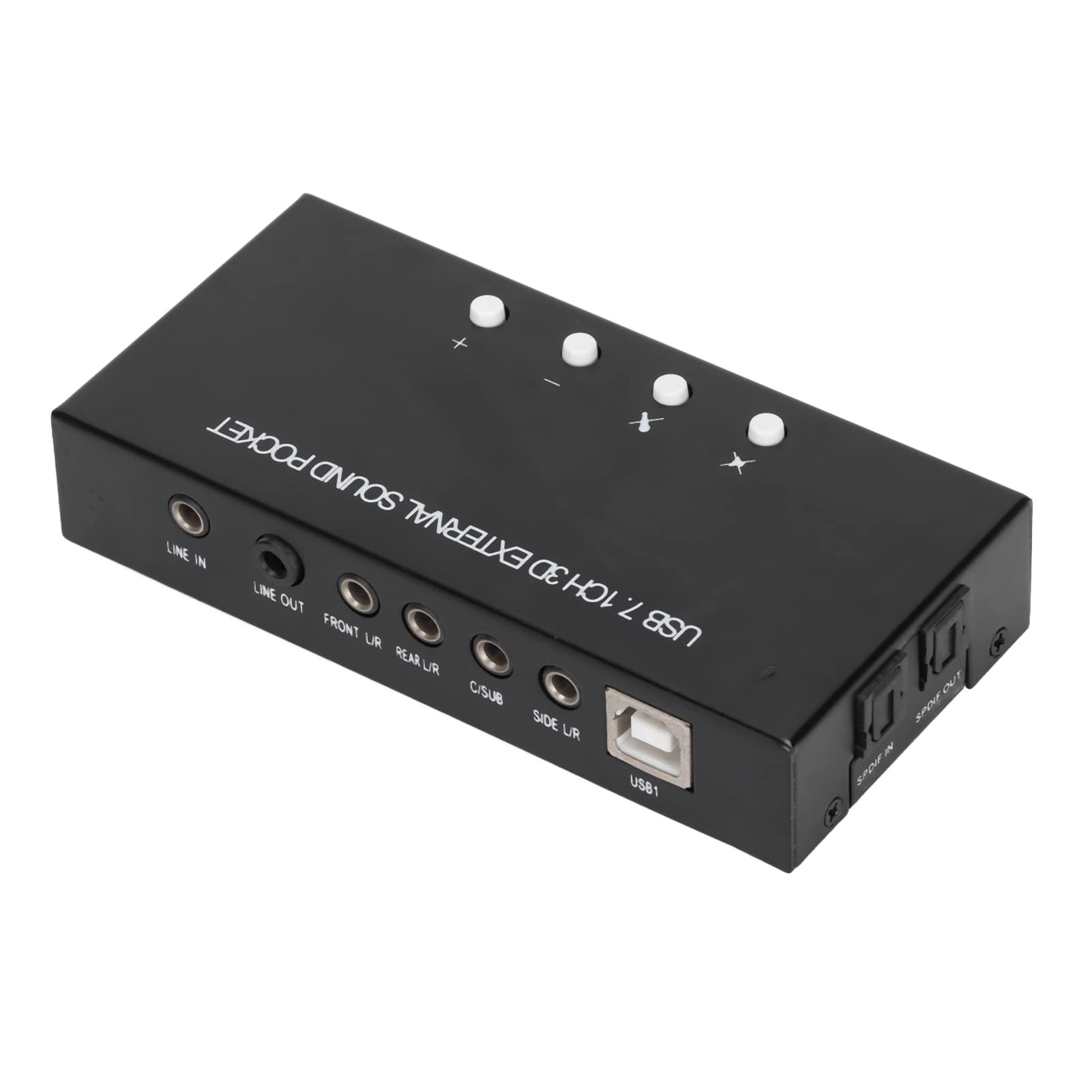 Carte Son Externe stéréo 7.1 canaux, contrôle du Volume Carte Son Externe stéréo Double Microphone pour Ordinateurs