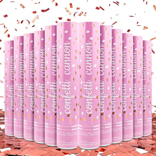 Canon à confettis or rose sans fumée pour fêter le Nouvel An en intérieur
