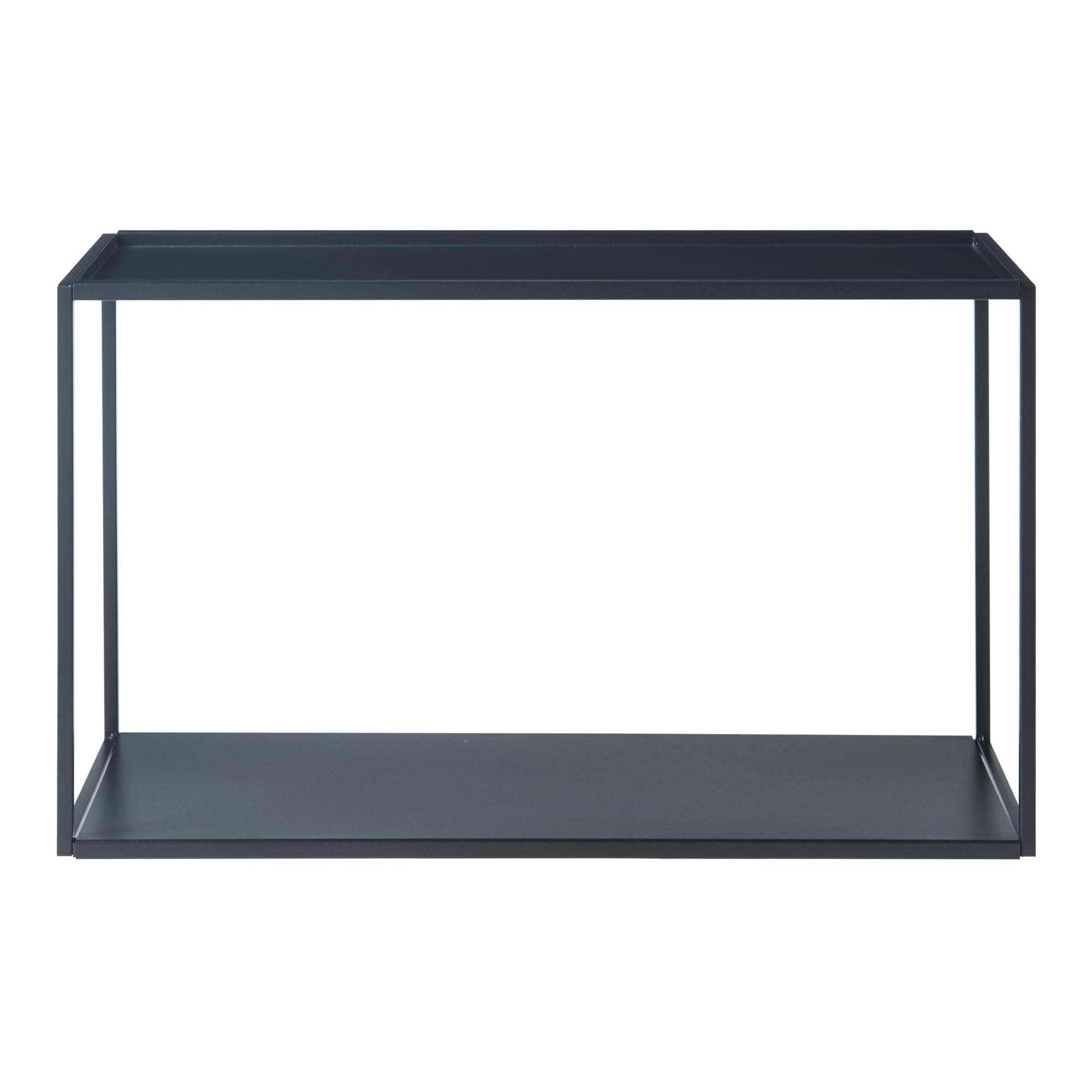 [en.casa] Notodden regał ścienny, regał wiszący, metalowa rama, regał kuchenny, regał na książki, industrialny design, wiszący regał do salonu, kuchni, 60 x 25 x 35 cm, czarny