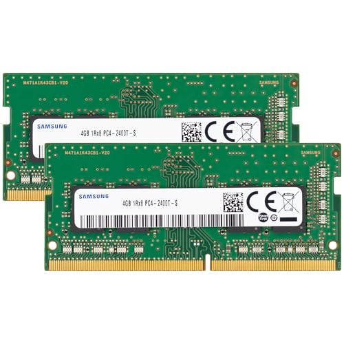 Image of Samsung 8GB (2x4GB) DDR4 2400MHz PC4-19200 (PC4-2400T) CL17 SODIMM 1Rx8 Single Rank 1.2V 260-Pin Laptop, Notebook RAM Memory