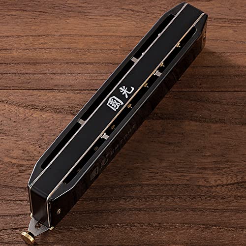The Chromatic Harmonica 12-Hole/16-Hole Professional Performance Instrument Self-Study for Beginners Black/Gold/Silver - Les Beatles, Paul McCartney, John Lennon, RIngo Starr, George Harrison The Chromatic Harmonica 12-Hole/16-Hole Professional Performance Instrument Self-Study for Beginners Black/Gold/Silver – Image 5