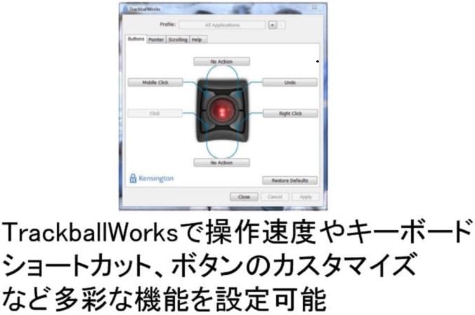 KENSINGTON EXPERTMOUSE Wireless Track Ball K72359JP [Japanese