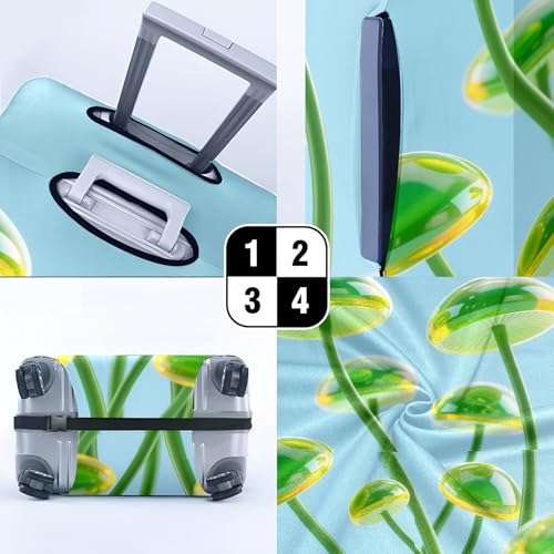 Travel Luggage Cover Suitcase Protector Scratch-Resistant Fit Not Included Suitcase Mushroom Cloud L-26-28in4