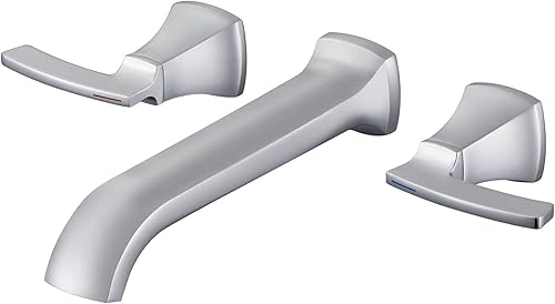 Grifo de bañera de montaje en pared cromado de alto flujo largo alcance grifos de bañera romana con 2 asas