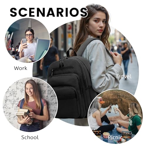 Image of Lanola School Bookbag Business Travel Laptop Backpack, Fits 15.6 Inch Laptop Bag