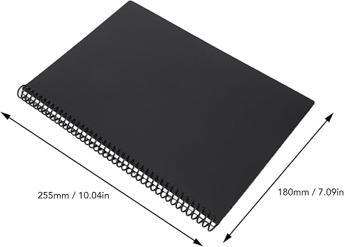 Reusable Smart Notebook Stylish and Erasable with App Connected for Note Taking and Digital Organization, 30 Sheets for Office and Students, Black