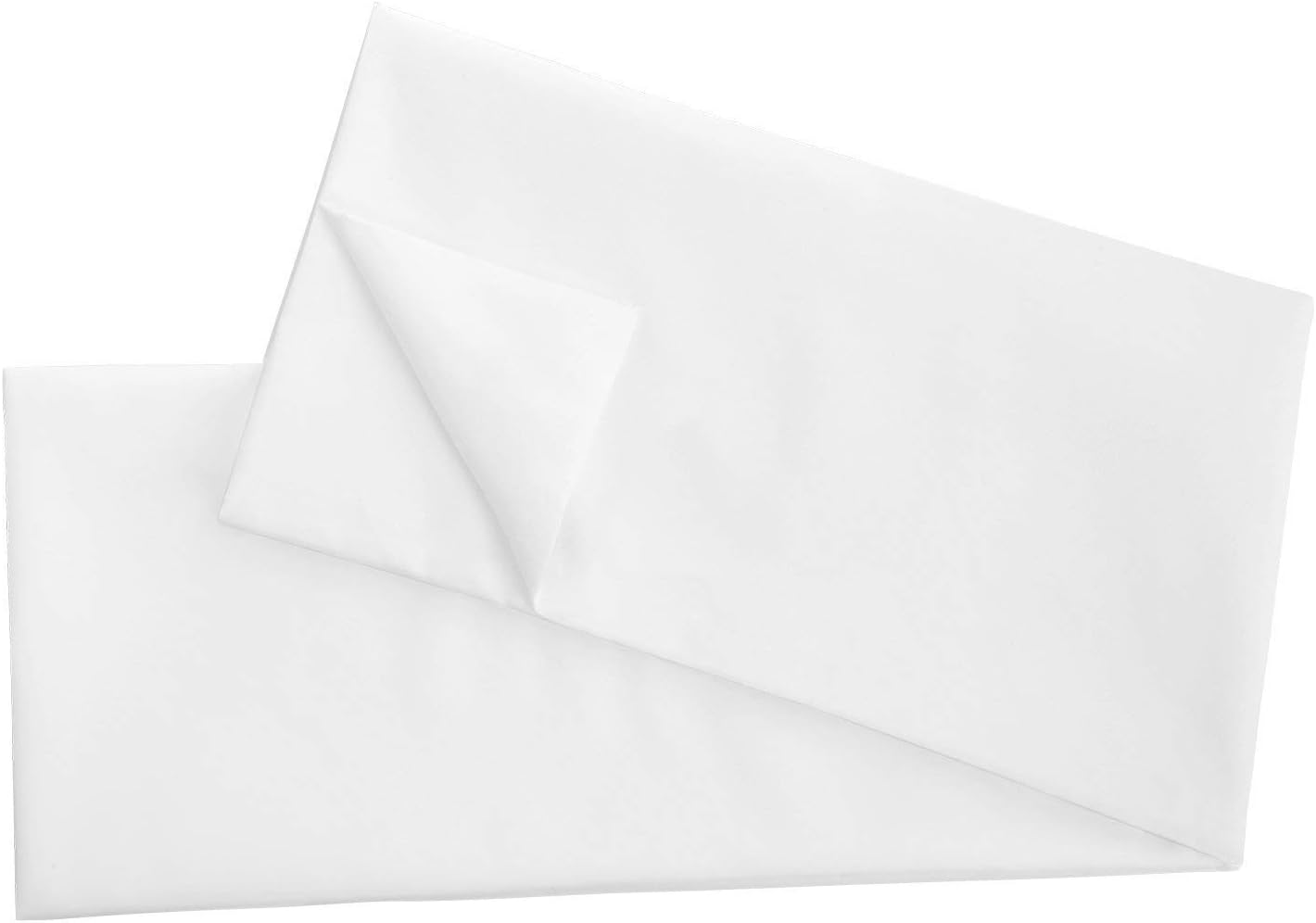 White Classic Body Pillow Case Cover, White Breathable T250 Soft Quality Cotton Body Pillowcase, Non-Zippered Bag Style Covers, Size 20x58